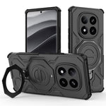 For Xiaomi Redmi Note 14 Pro+ 5G Magnetic Case Rotating Metal Kickstand Shockproof PC + TPU Phone Back Cover