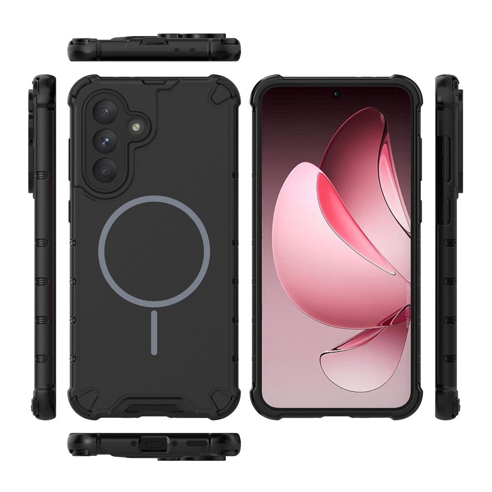 Samsung Galaxy A56 5G Magnetiskt Skal Korrugerad Textur Värmeavledande TPU + PC mobil Baksida