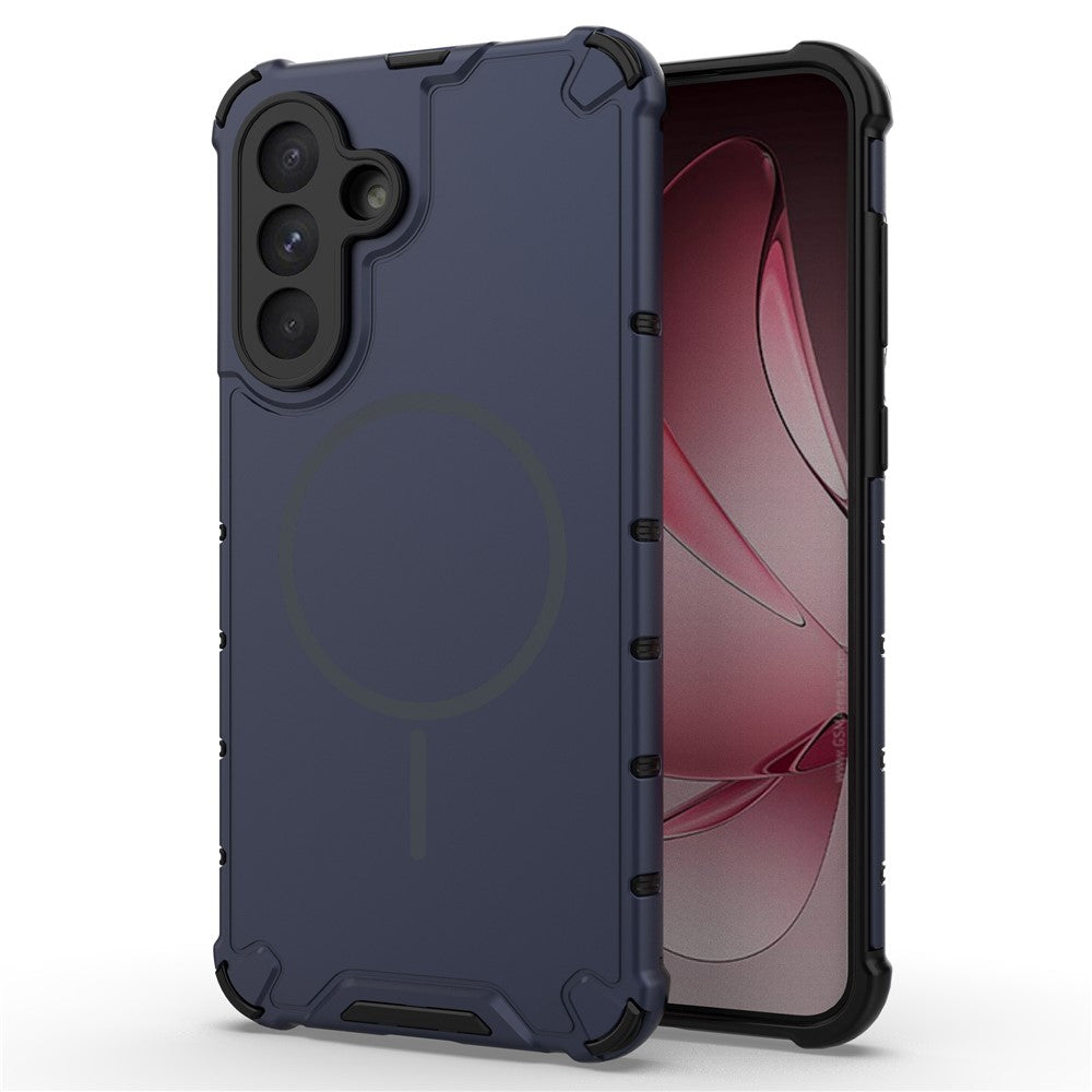 Samsung Galaxy A56 5G Magnetiskt Skal Korrugerad Textur Värmeavledande TPU + PC mobil Baksida