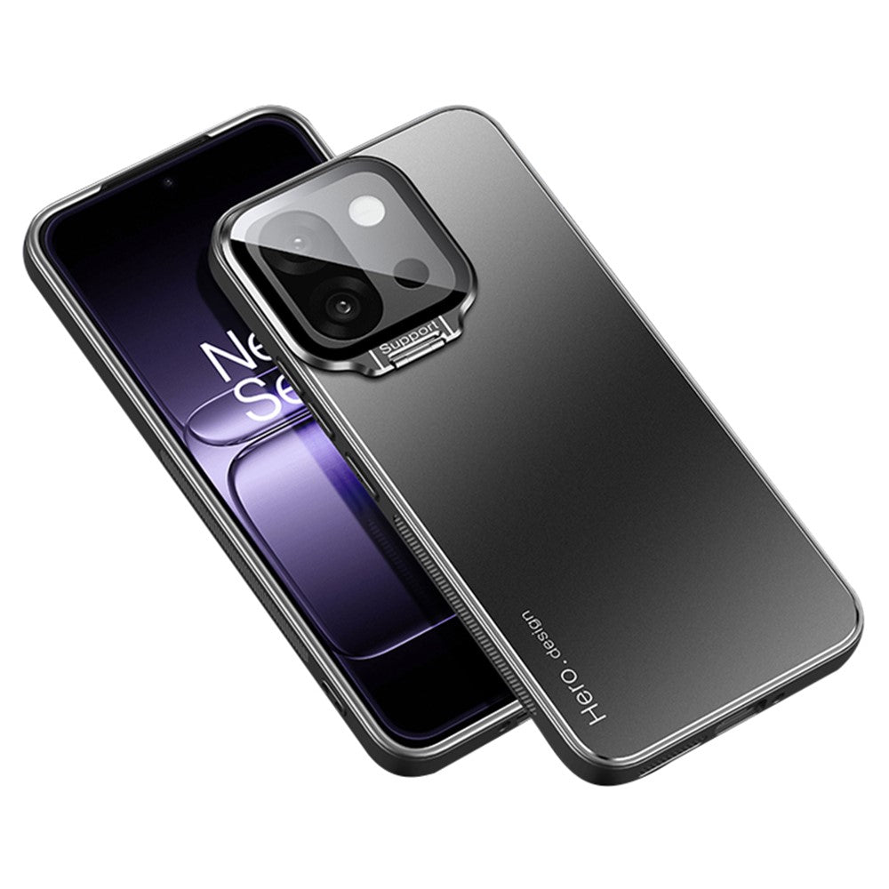 OnePlus 13T 5G-skal med linsstativ, stötsäkert PC+TPU-mobilskal