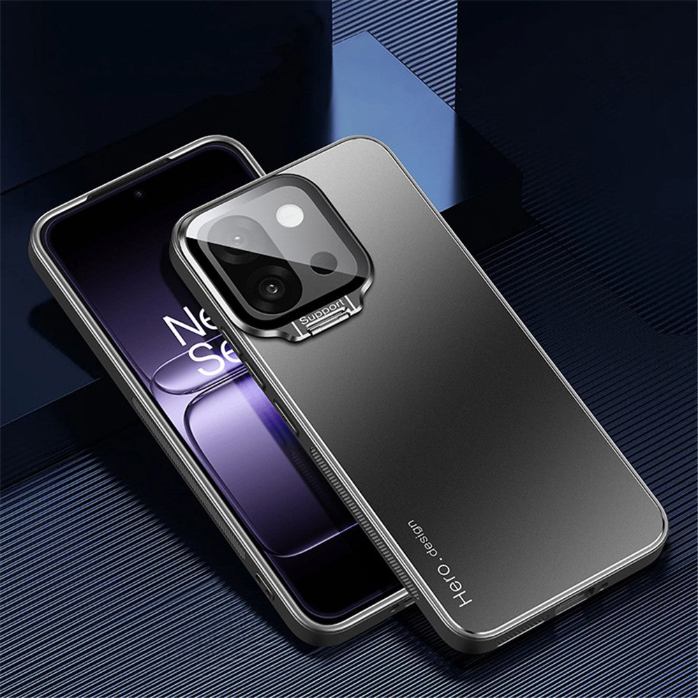 OnePlus 13T 5G-skal med linsstativ, stötsäkert PC+TPU-mobilskal