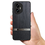 For Honor 400 Pro 5G (Global) Case Wood Texture Leather + TPU Protective Phone Cover