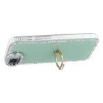 For iPhone 17e / 16e Case with Ring Kickstand Rhinestone Edge TPU + PC IMD Phone Cover