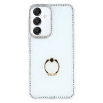 Til Samsung Galaxy A35 5G Cover med Ring Kickstand Rhinestone Kant TPU + PC IMD Telefoncover