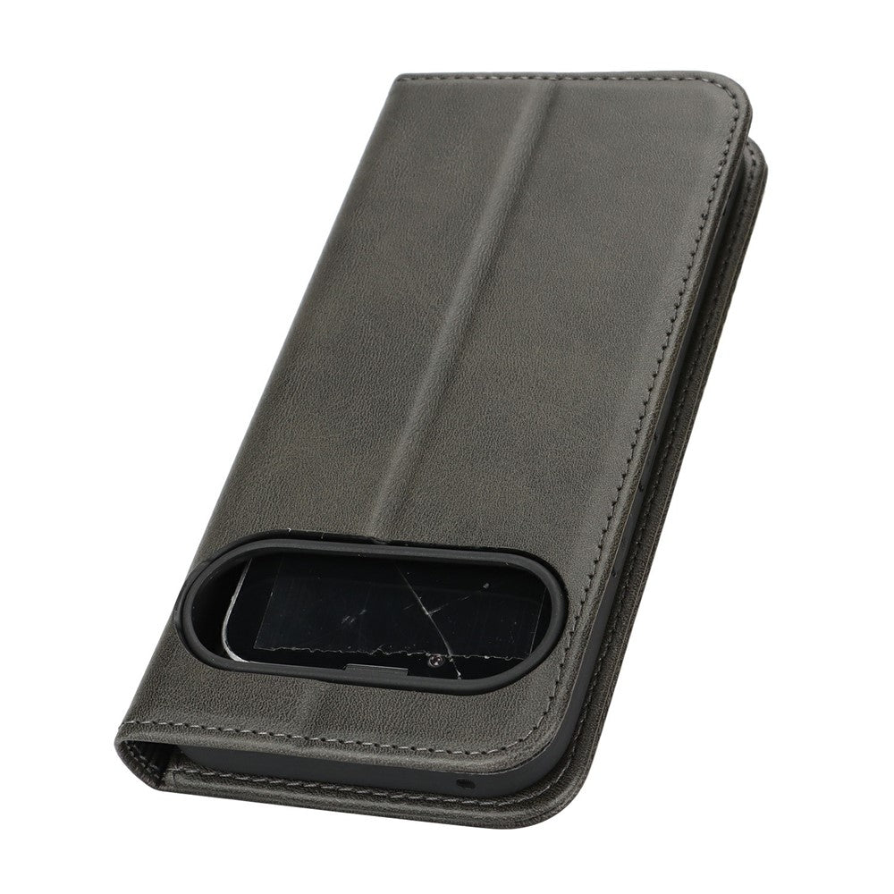For Google Pixel 10 / 10 Pro Case PU Leather Calf Textured Magnetic Closing Smart Phone Cover