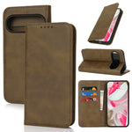 For Google Pixel 10 / 10 Pro Case PU Leather Calf Textured Magnetic Closing Smart Phone Cover