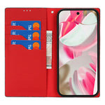 For Google Pixel 10 / 10 Pro Wallet Case Genuine Cow Leather Phone Cover Litchi Texture