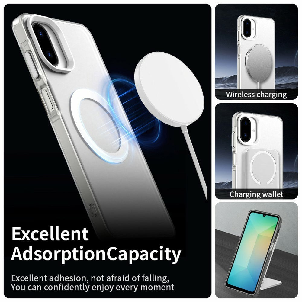 Til Samsung Galaxy A07 4G Magnetisk Cover Anti-fald Hybrid Telefon Bagcover