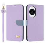For Huawei nova 14 5G Case Bowknot Decor Wallet Leather Phone Cover with Wrist Strap