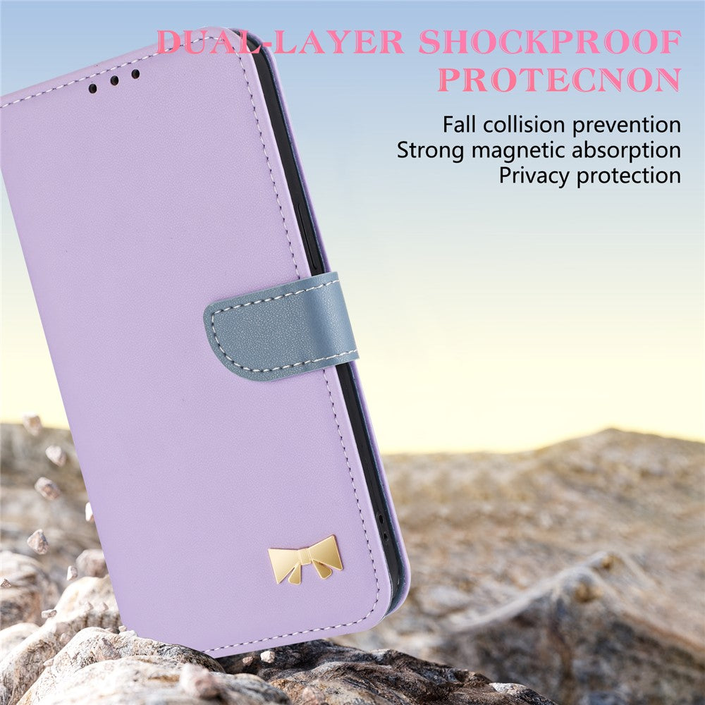 For Huawei nova 14 5G Case Bowknot Decor Wallet Leather Phone Cover with Wrist Strap