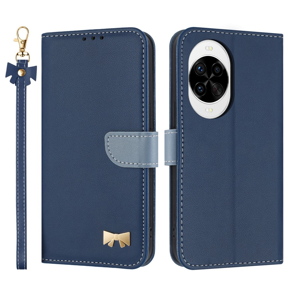 For Huawei nova 14 Pro 5G Case Bowknot Decor Wallet Leather Phone Cover with Wrist Strap