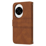 For Huawei nova 14 Pro 5G Case Wallet Skin-Touch Leather Imprinted Phone Cover with Wrist Strap