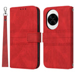 For Huawei nova 14 Pro 5G Case Wallet Skin-Touch Leather Imprinted Phone Cover with Wrist Strap