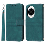 For Huawei nova 14 Pro 5G Case Wallet Skin-Touch Leather Imprinted Phone Cover with Wrist Strap