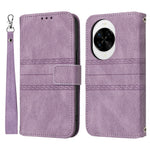 For Huawei nova 14 Pro 5G Case Wallet Skin-Touch Leather Imprinted Phone Cover with Wrist Strap