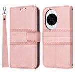 For Huawei nova 14 Pro 5G Case Wallet Skin-Touch Leather Imprinted Phone Cover with Wrist Strap