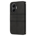 For Xiaomi Poco F7 5G / Redmi Turbo 4 Pro 5G Case Wallet Skin-Touch Leather Imprinted Phone Cover with Wrist Strap