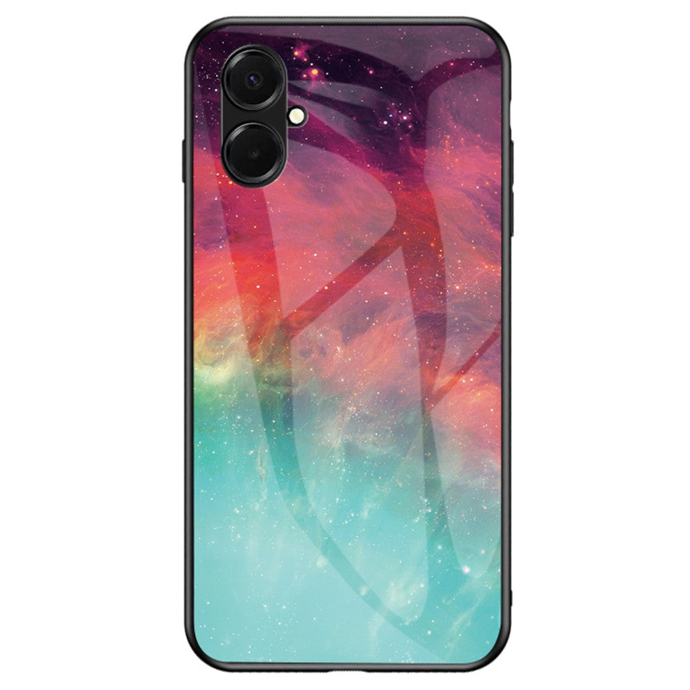 Samsung Galaxy A08 5G / A08 4G / A07 4G / A07s 4G-cover i hærdet glas med stjernemønster