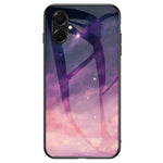Samsung Galaxy A08 5G / A08 4G / A07 4G / A07s 4G-cover i hærdet glas med stjernemønster