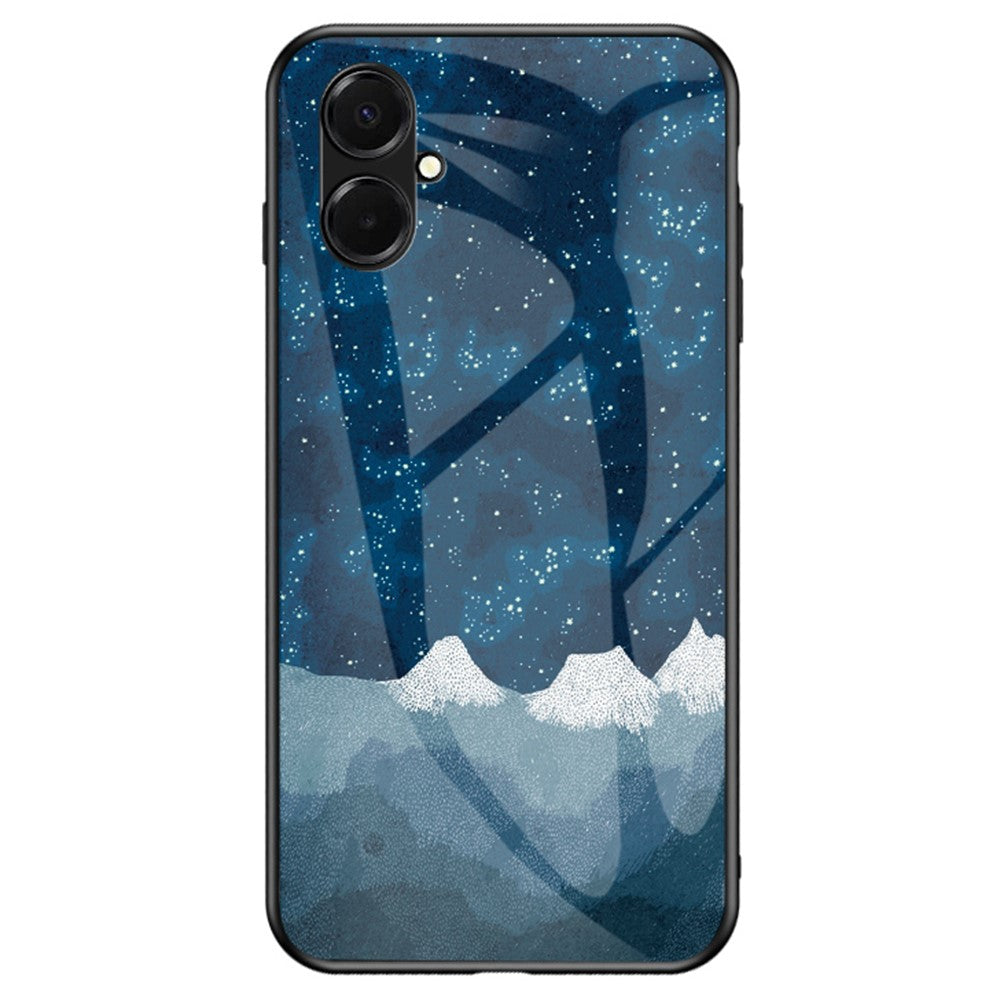 Samsung Galaxy A08 5G / A08 4G / A07 4G / A07s 4G-cover i hærdet glas med stjernemønster