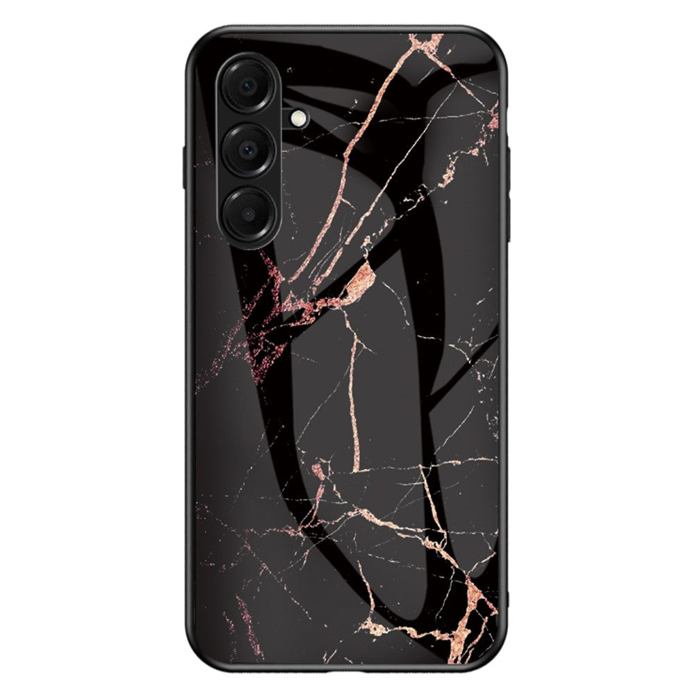 For Samsung Galaxy A18 5G / A18 4G / A17 5G / A17 4G / A26 5G Case Marble Pattern Tempered Glass + PC + TPU Protective Phone Cover