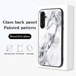 For Samsung Galaxy A18 5G / A18 4G / A17 5G / A17 4G / A26 5G Case Marble Pattern Tempered Glass + PC + TPU Protective Phone Cover