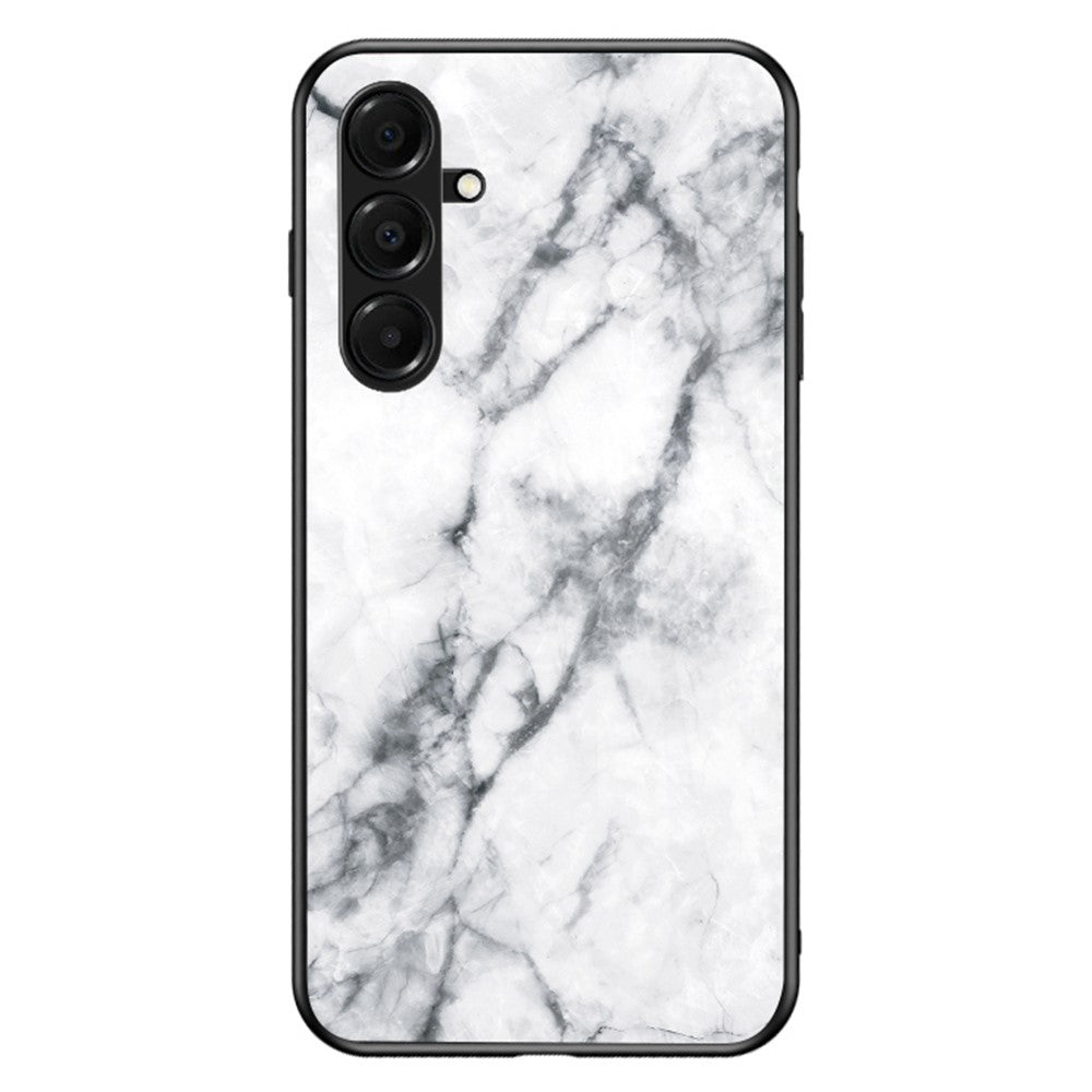 For Samsung Galaxy A18 5G / A18 4G / A17 5G / A17 4G / A26 5G Case Marble Pattern Tempered Glass + PC + TPU Protective Phone Cover