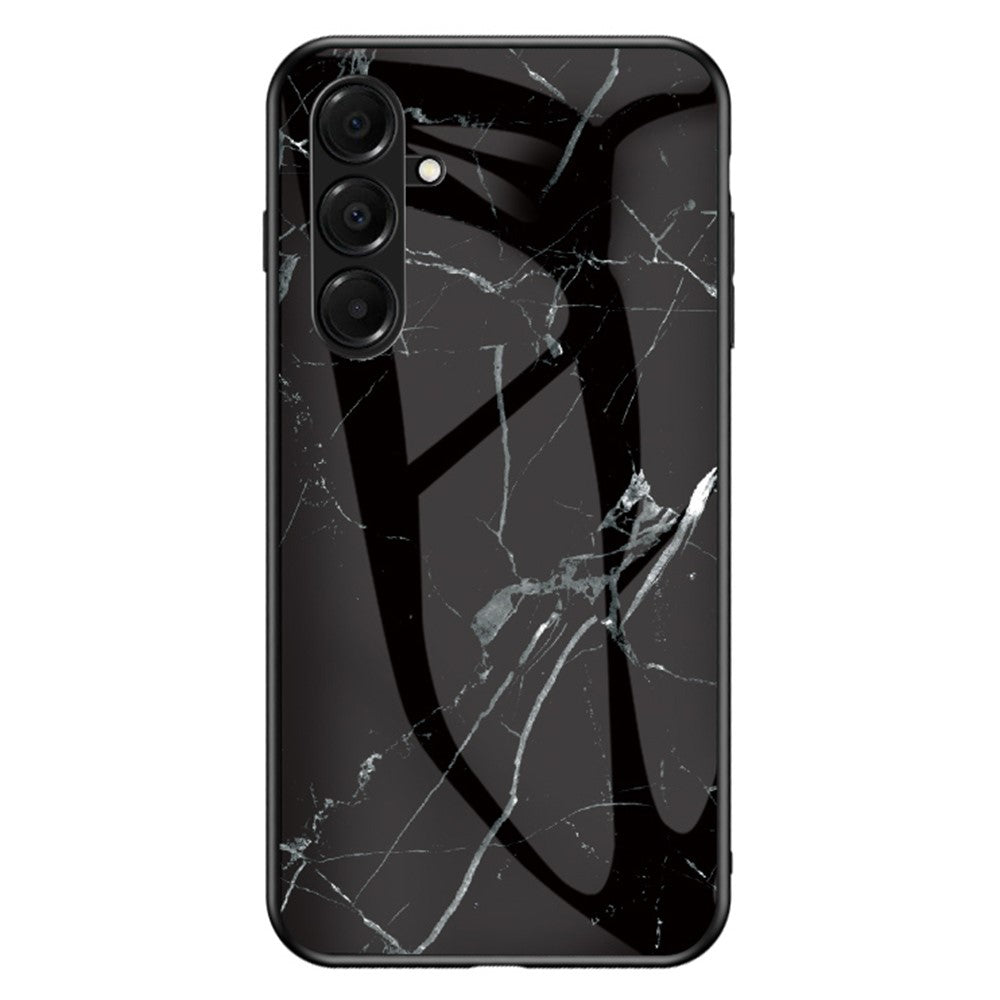 For Samsung Galaxy A18 5G / A18 4G / A17 5G / A17 4G / A26 5G Case Marble Pattern Tempered Glass + PC + TPU Protective Phone Cover
