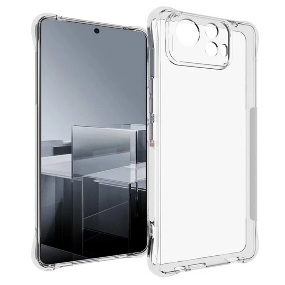 WANLONFENG för Asus Zenfone 12 Ultra 5G, TM-seriens bakstycke, genomskinligt TPU-mobilskal 2,0 mm (stort linshål)