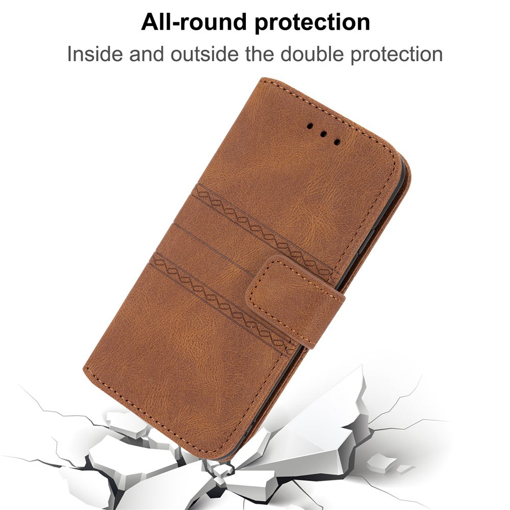For Honor 400 Lite 5G Case Wallet Skin-Touch Leather Imprinted Phone Cover with Wrist Strap