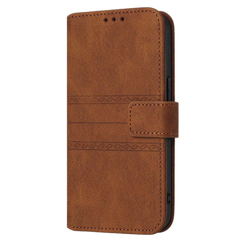 For Honor 400 Lite 5G Case Wallet Skin-Touch Leather Imprinted Phone Cover with Wrist Strap