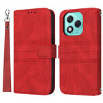 For Honor 400 Lite 5G Case Wallet Skin-Touch Leather Imprinted Phone Cover with Wrist Strap