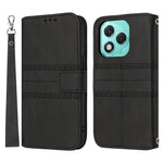 For Honor 400 Lite 5G Case Wallet Skin-Touch Leather Imprinted Phone Cover with Wrist Strap