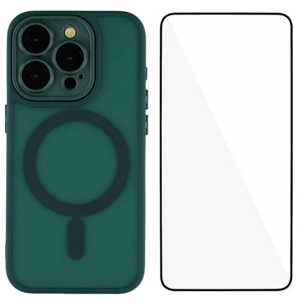 WANLONFENG For iPhone 11 Pro Max Case Compatible with MagSafe  QB Series PC TPU Phone Cover with Screen Film