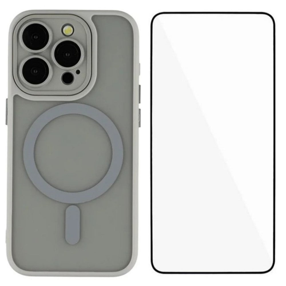 WANLONFENG For iPhone 11 Pro Max Case Compatible with MagSafe  QB Series PC TPU Phone Cover with Screen Film