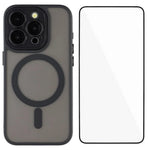 WANLONFENG For iPhone 11 Pro Max Case Compatible with MagSafe  QB Series PC TPU Phone Cover with Screen Film