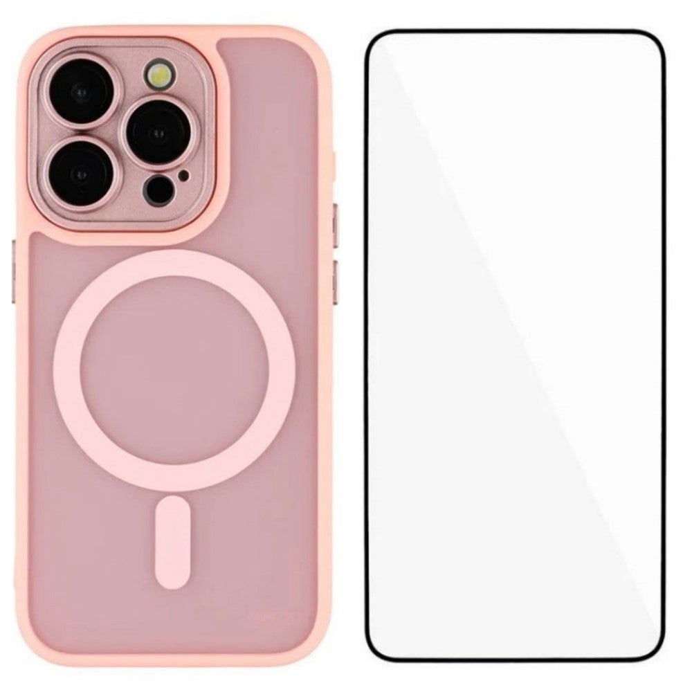 WANLONFENG Fodral till iPhone 11 Pro kompatibelt med MagSafe, mobilskal i PC/TPU från QB Series med skärmfilm