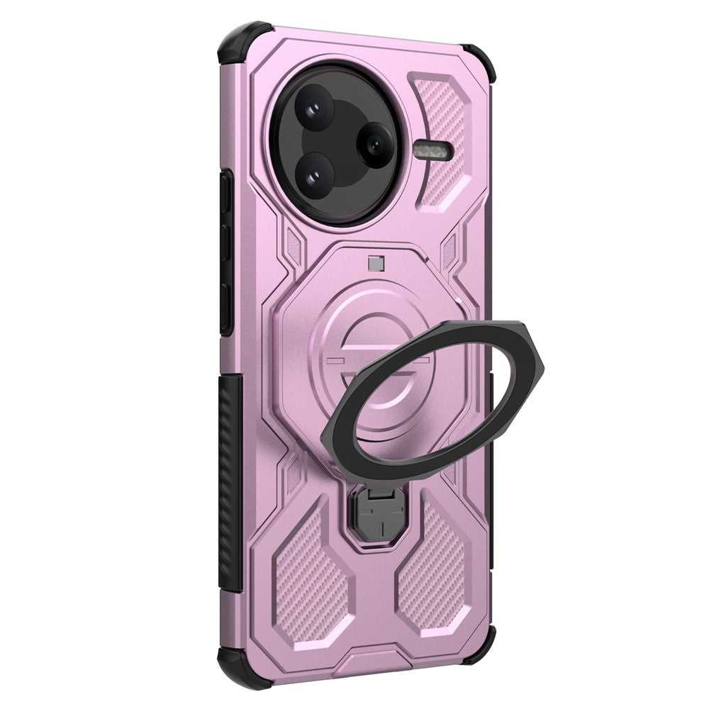 Xiaomi Redmi K80 5G / Poco F7 Pro 5G Magnetiskt Skal Roterande Metallstativ PC + TPU mobil Baksida