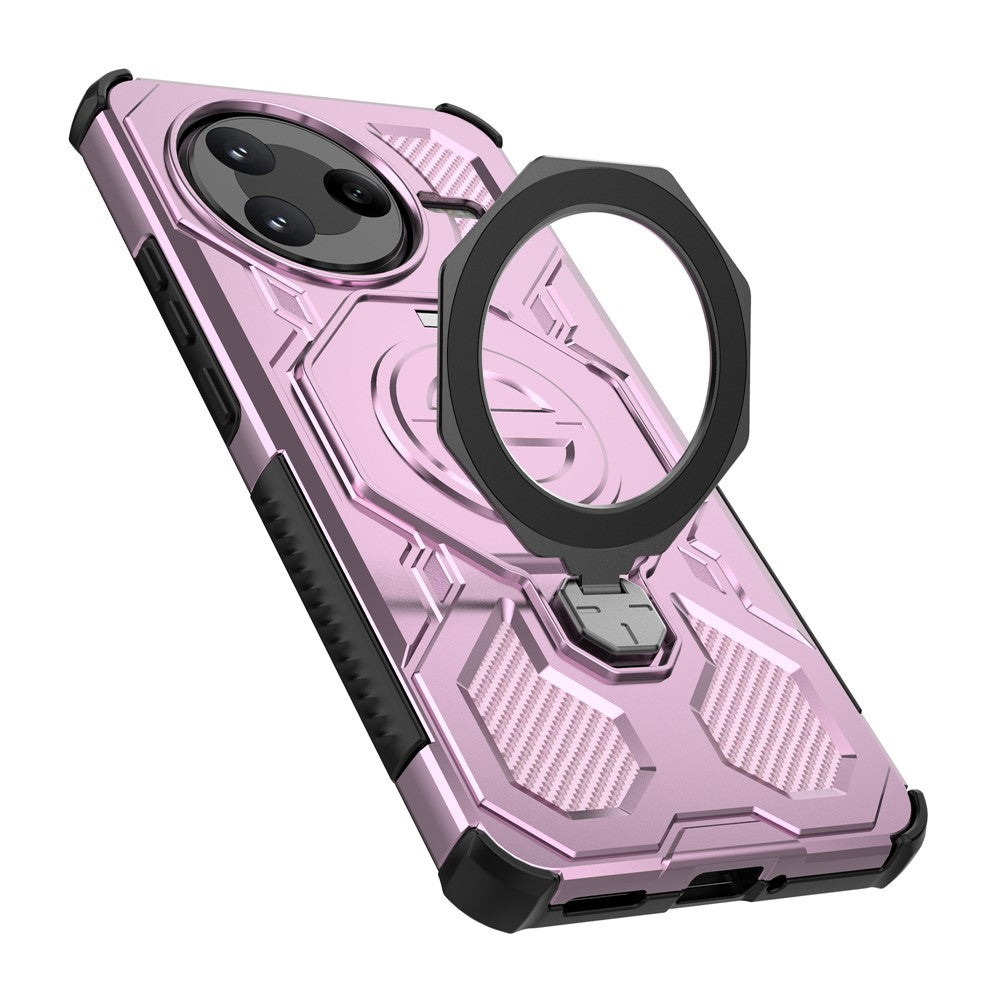 Xiaomi Redmi K80 5G / Poco F7 Pro 5G Magnetiskt Skal Roterande Metallstativ PC + TPU mobil Baksida