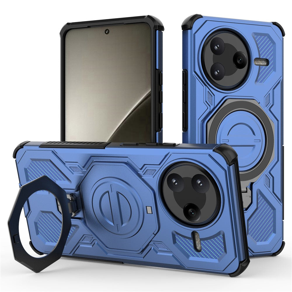 Xiaomi Redmi K80 5G / Poco F7 Pro 5G Magnetiskt Skal Roterande Metallstativ PC + TPU mobil Baksida