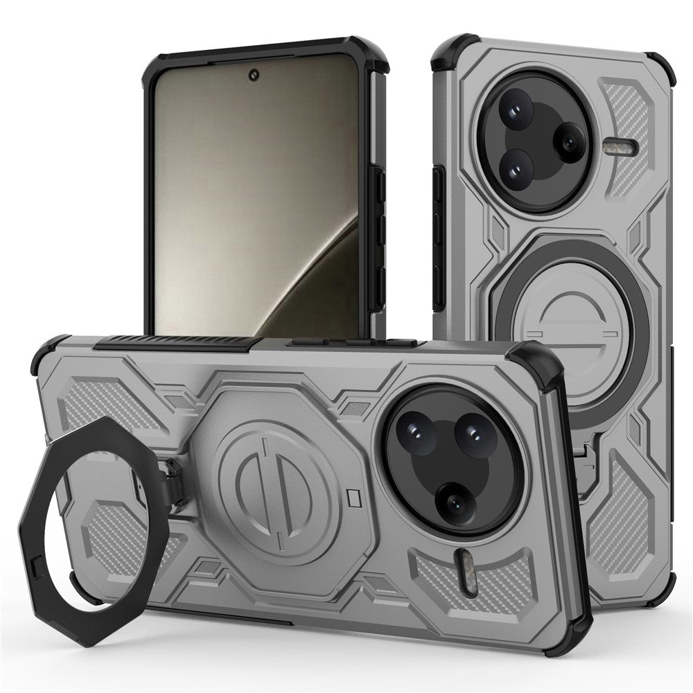 Xiaomi Redmi K80 5G / Poco F7 Pro 5G Magnetiskt Skal Roterande Metallstativ PC + TPU mobil Baksida