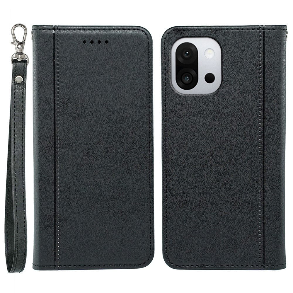 OnePlus 13T 5G Plånboksfodral Magnetisk Stängning PU-läder mobilfodral med Handledsrem