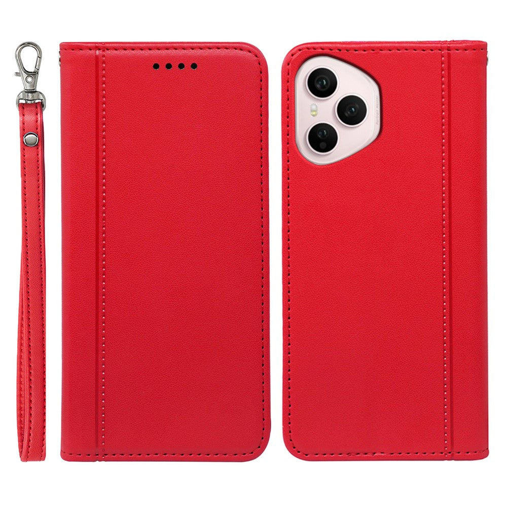 For Honor 400 Pro 5G (Global) Wallet Case Magnetic Closing PU Leather Phone Cover with Wrist Strap