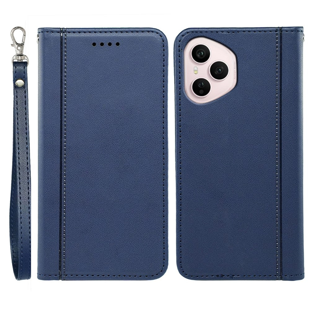 For Honor 400 Pro 5G (Global) Wallet Case Magnetic Closing PU Leather Phone Cover with Wrist Strap
