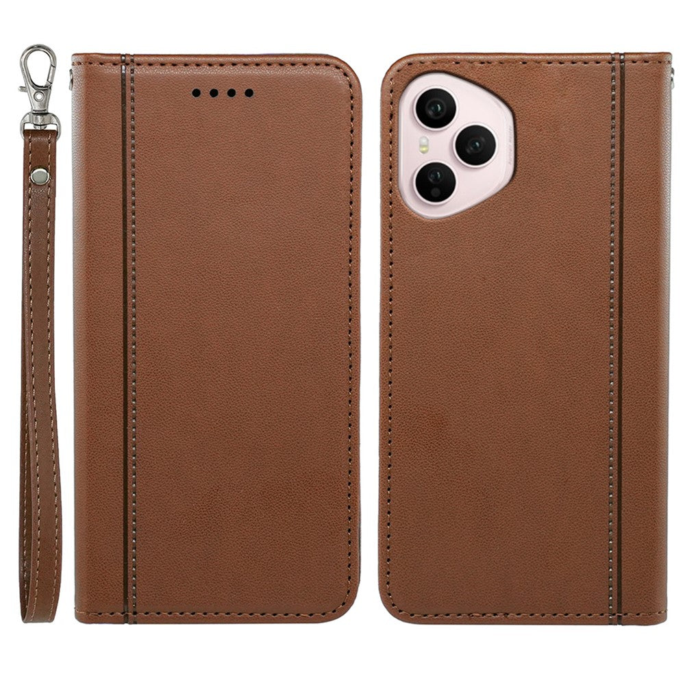 For Honor 400 Pro 5G (Global) Wallet Case Magnetic Closing PU Leather Phone Cover with Wrist Strap