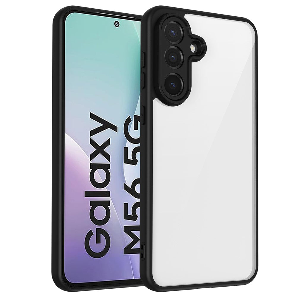 Til Samsung Galaxy M56 5G Cover Mat Hudfølelse Gennemsigtig PC + TPU Stødsikkert Telefonbagcover