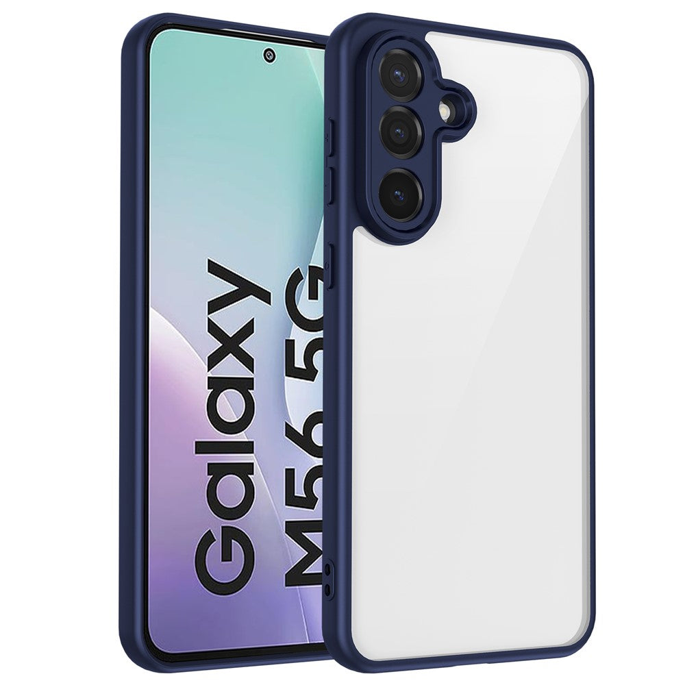 Til Samsung Galaxy M56 5G Cover Mat Hudfølelse Gennemsigtig PC + TPU Stødsikkert Telefonbagcover