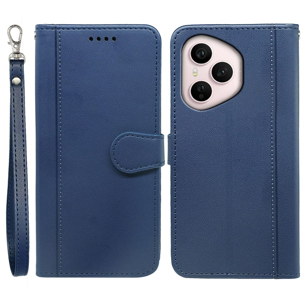 For Honor 400 Pro 5G (Global) Wallet Cover med magnetisk lukning og rem i læder