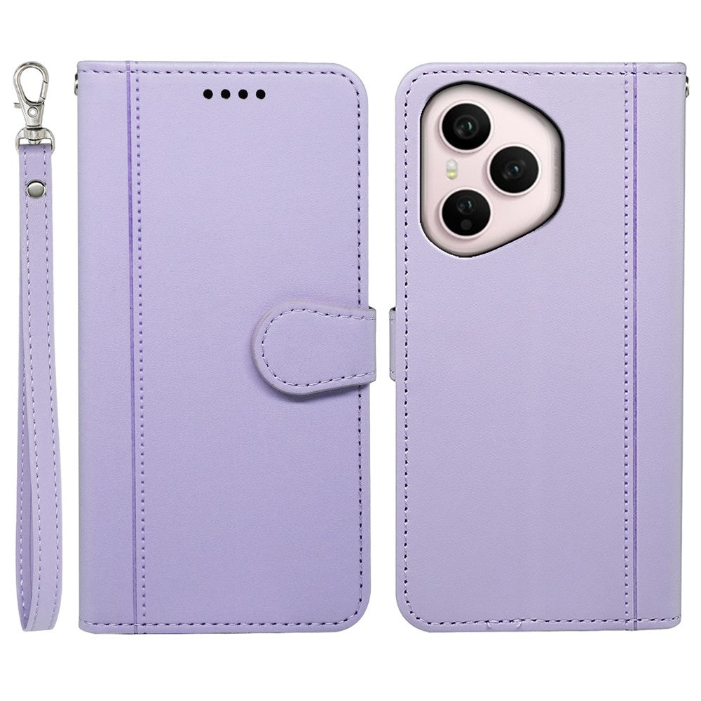 For Honor 400 Pro 5G (Global) Wallet Cover med magnetisk lukning og rem i læder