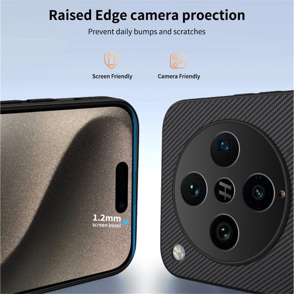 WANLONFENG Magnetiskt Skal För Oppo Find X8 Pro 5G TQ-serien Kolfiberstruktur PC TPU mobilskal